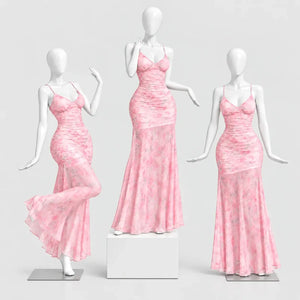 Ruched Tie-Dye Maxi Dress