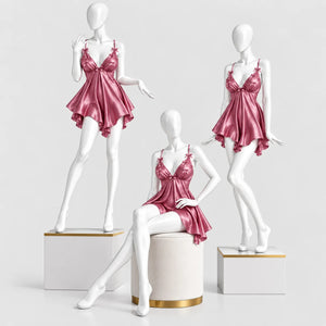 Bow Detail Satin Slip Dress