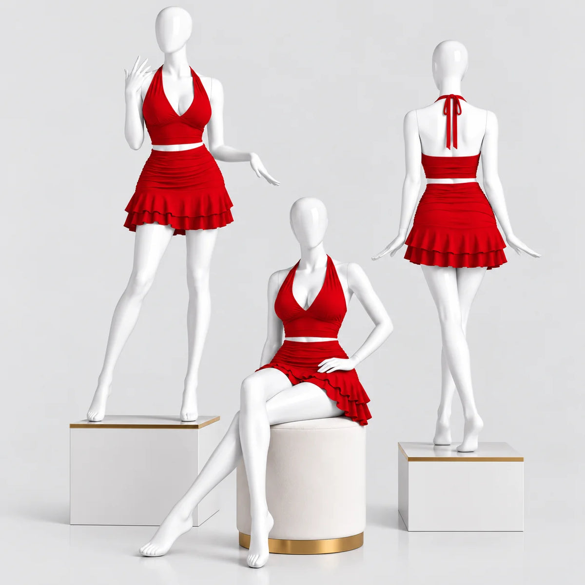 Allure Ruched Halter Set