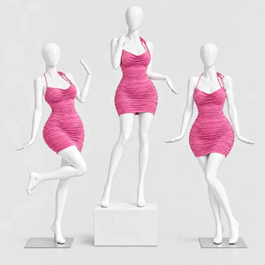 Ruched Halter Mini Dress