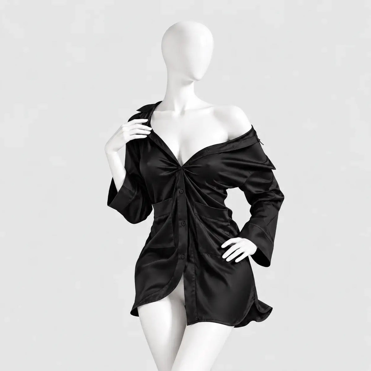 Satin Lace Nightshirt