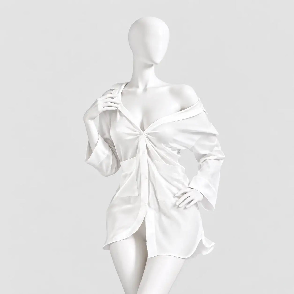 Satin Lace Nightshirt