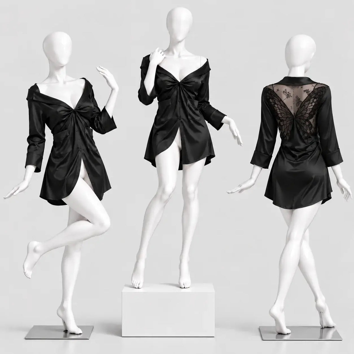 Satin Lace Nightshirt