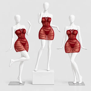 Sheer Ruched Mini Dress