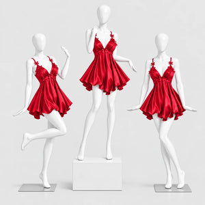 Bow Detail Satin Slip Dress