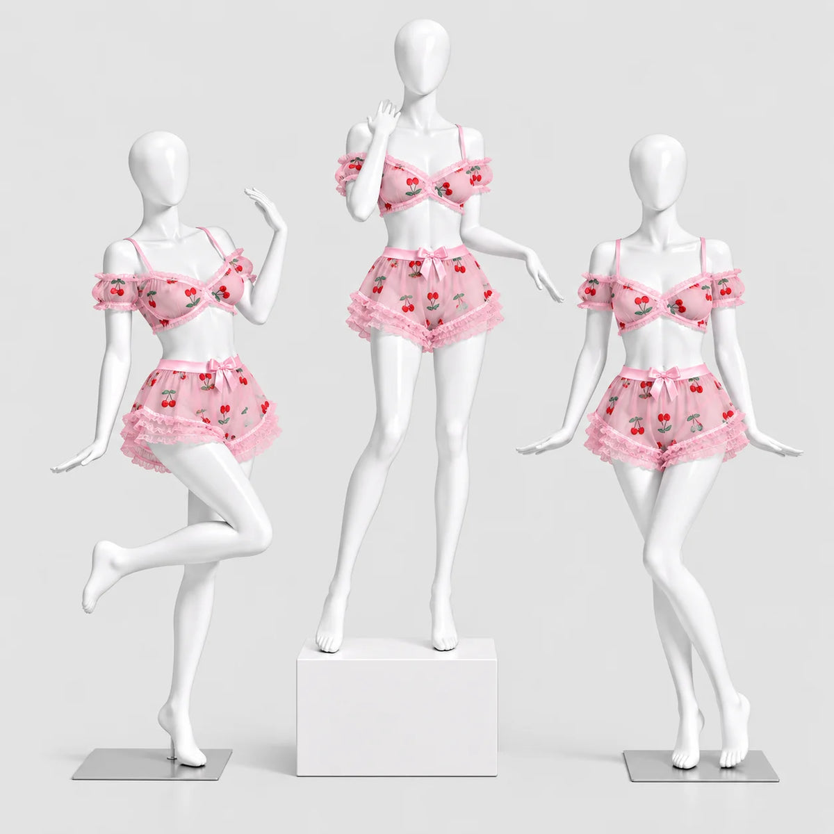 Sweet Cherry Two-Piece Lingerie Set