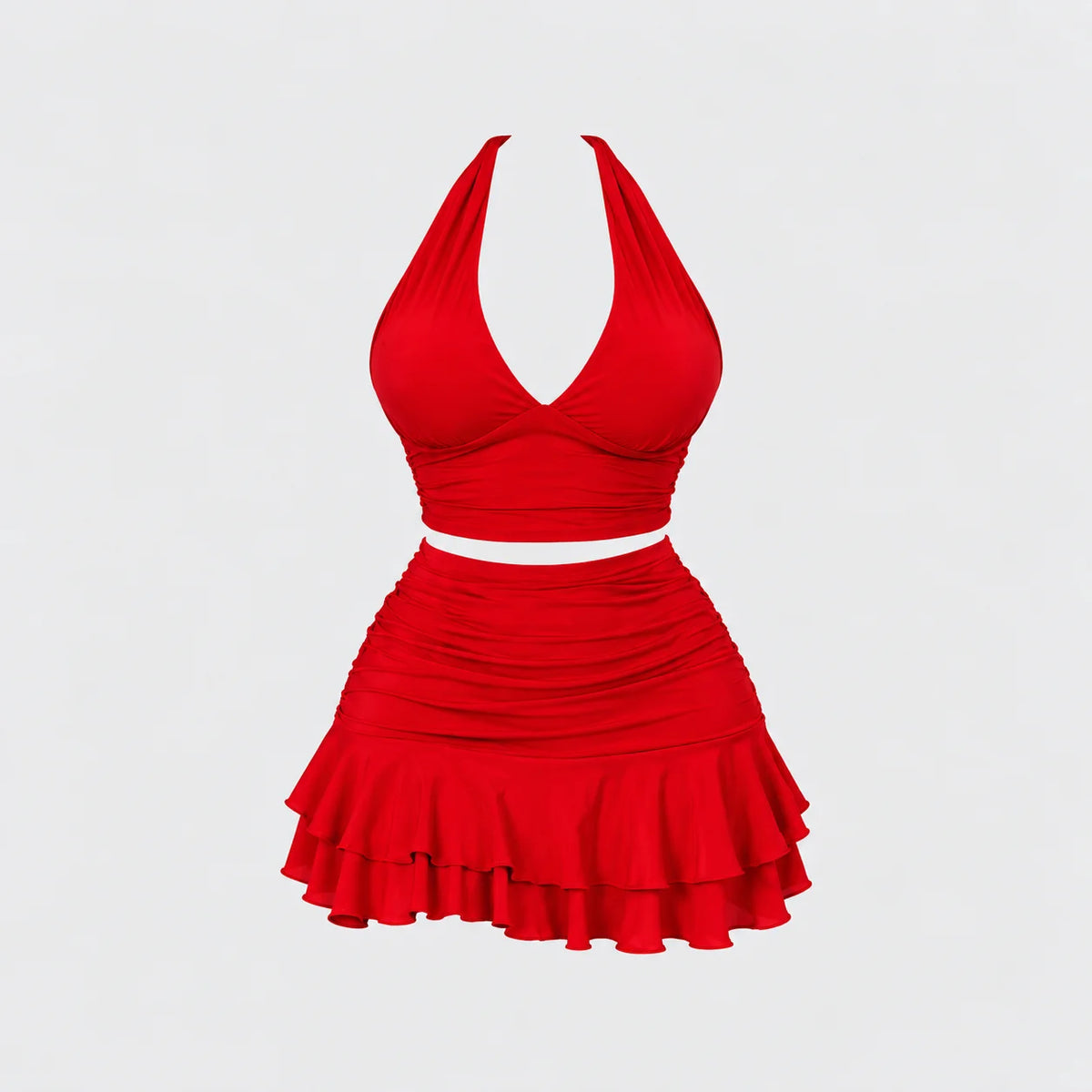 Allure Ruched Halter Set