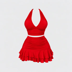 Allure Ruched Halter Set