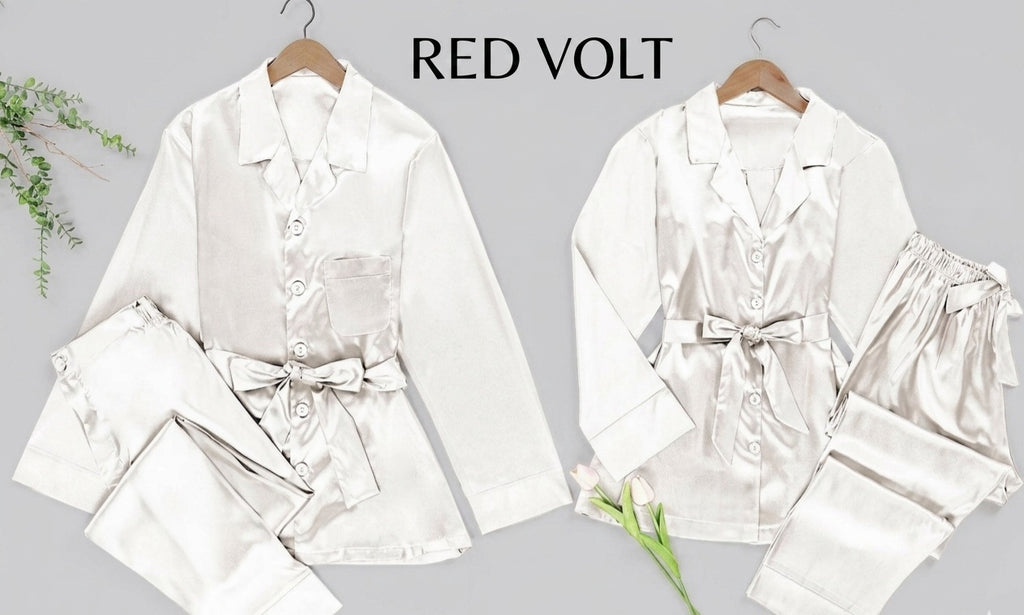 Premium Syrian satin couple pajama set