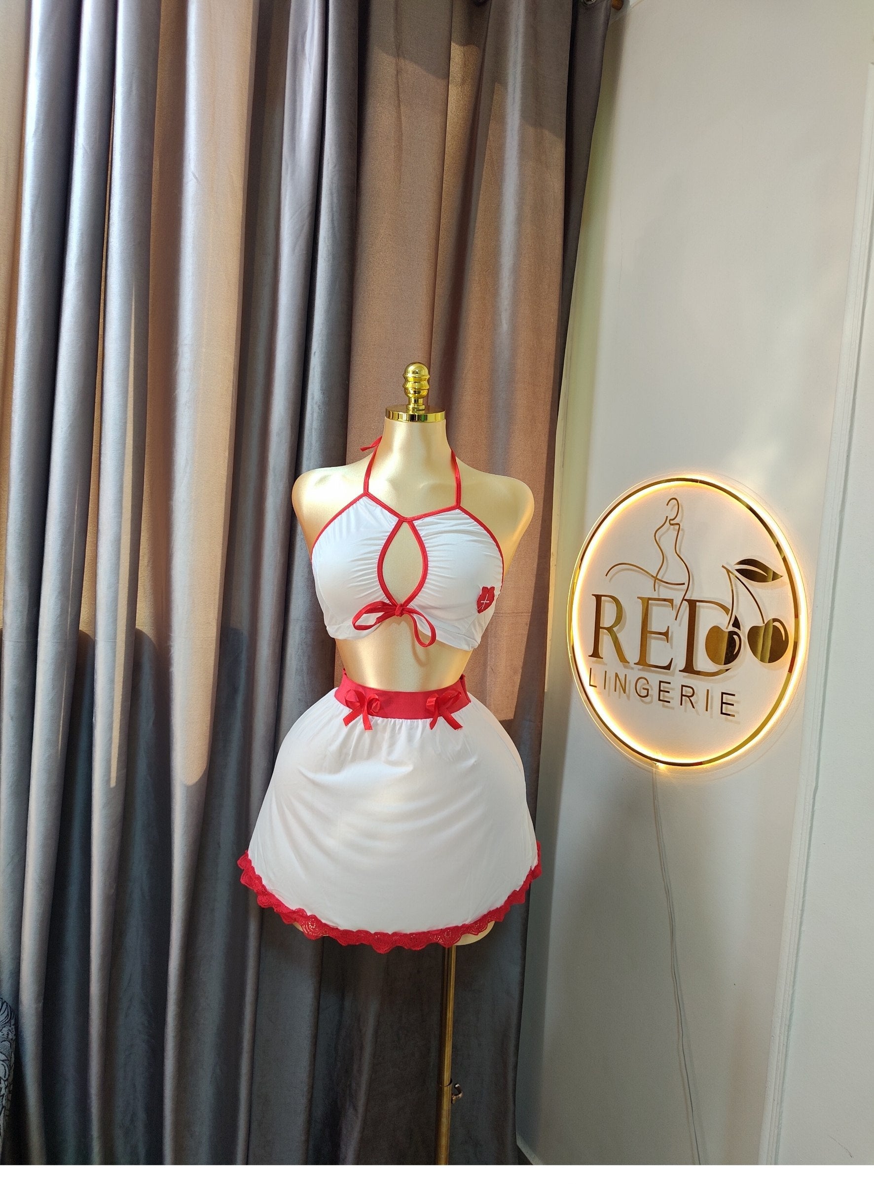 2-Piece Nurse Costume Loungewear