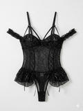 Sparkly black mesh bodysuit