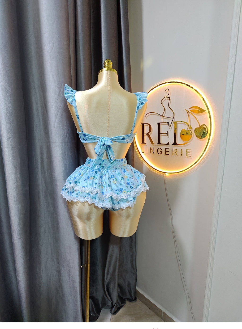 2-Piece Floral Tie-Front Skirt Set