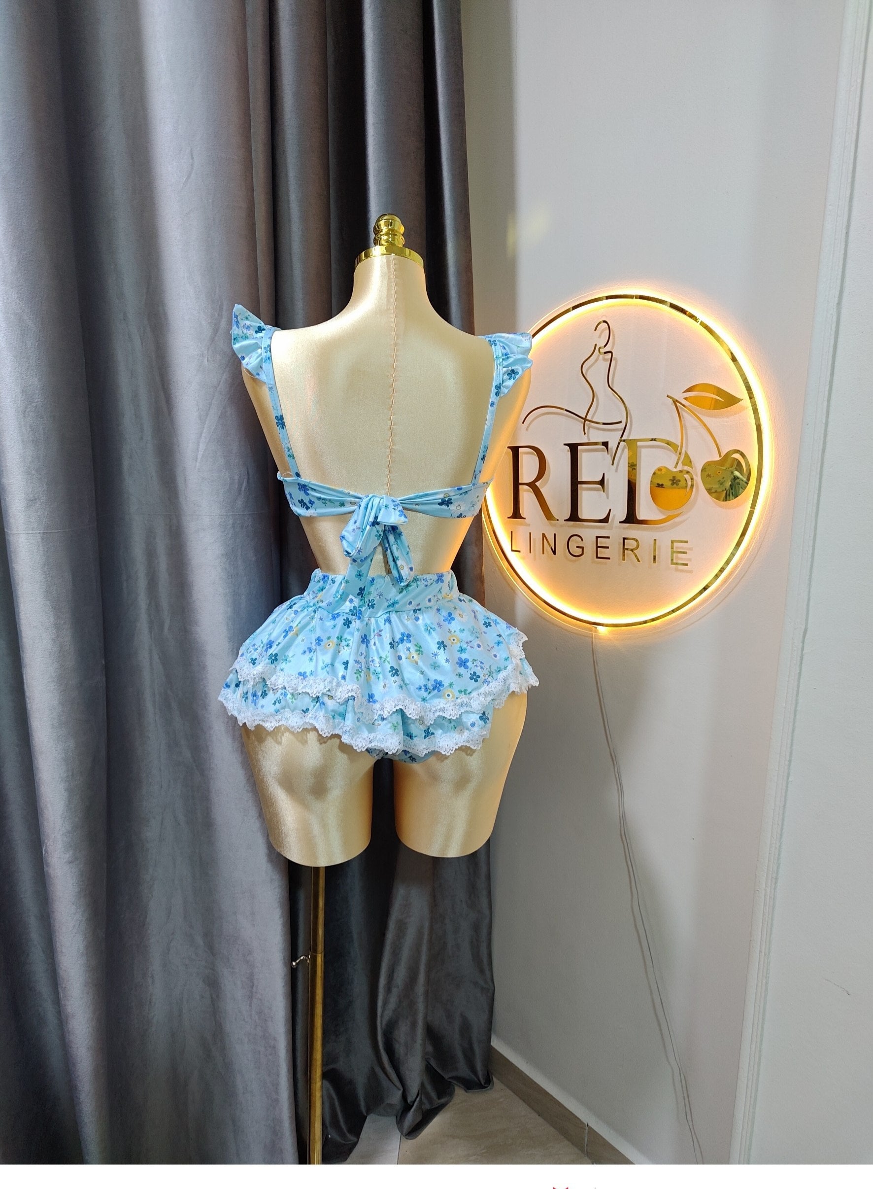 2-Piece Floral Tie-Front Skirt Set