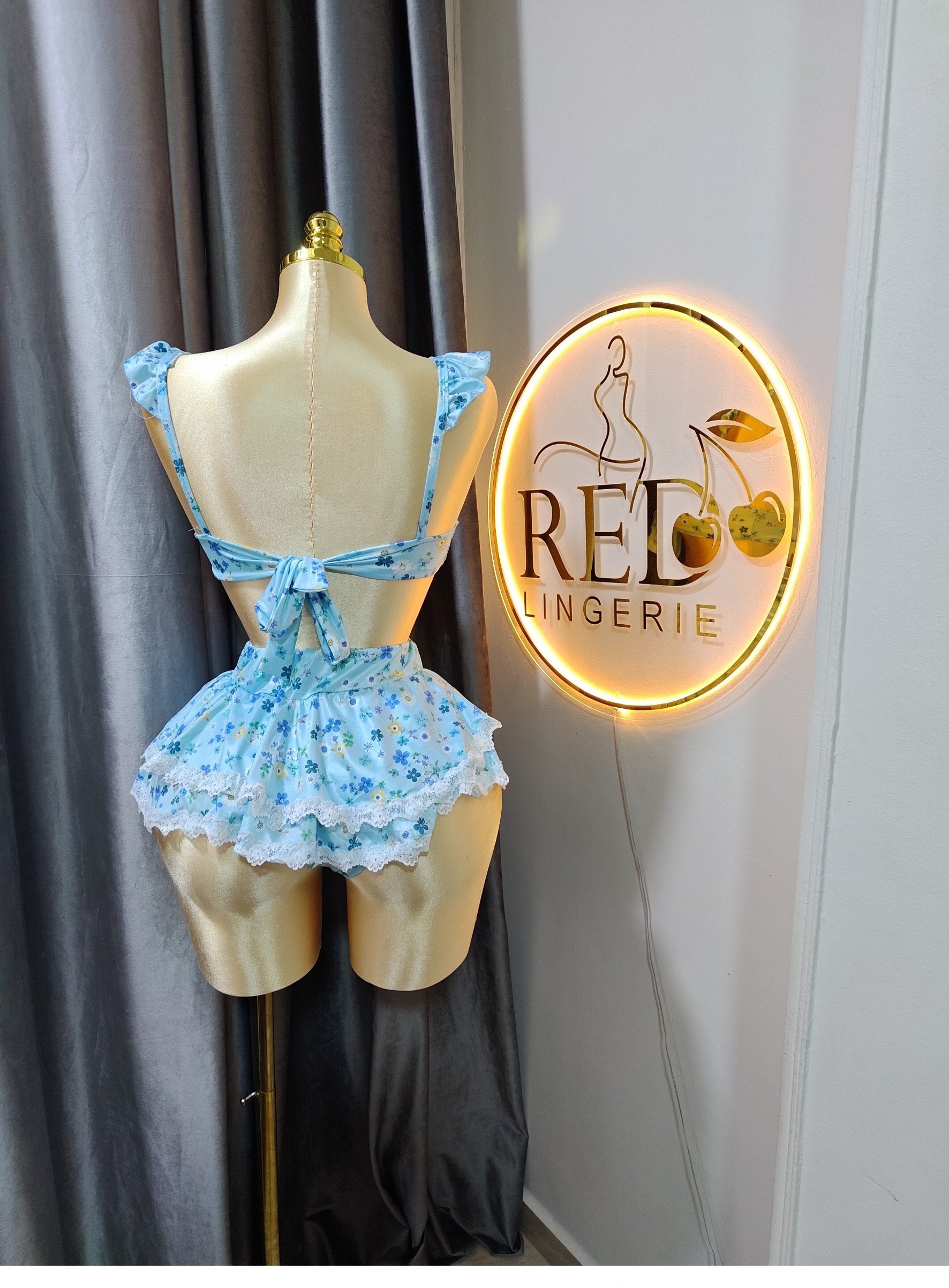 2-Piece Floral Tie-Front Skirt Set