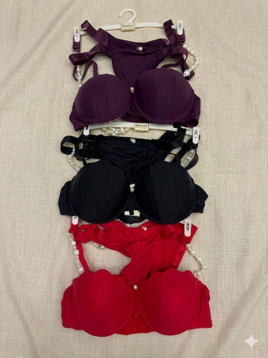 Imported material bra and panties set