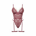 Exquisite Lace Teddy Bodysuit with Garter Straps