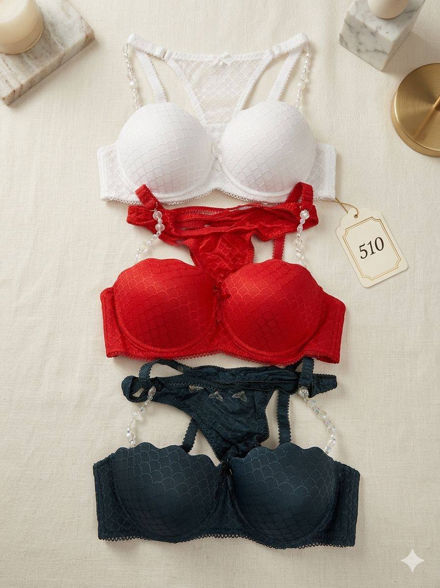 Imported material bra and panties set