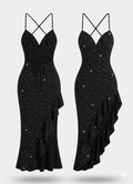 Curvy sparkly ruffled dress