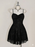 Chic short lace dress.