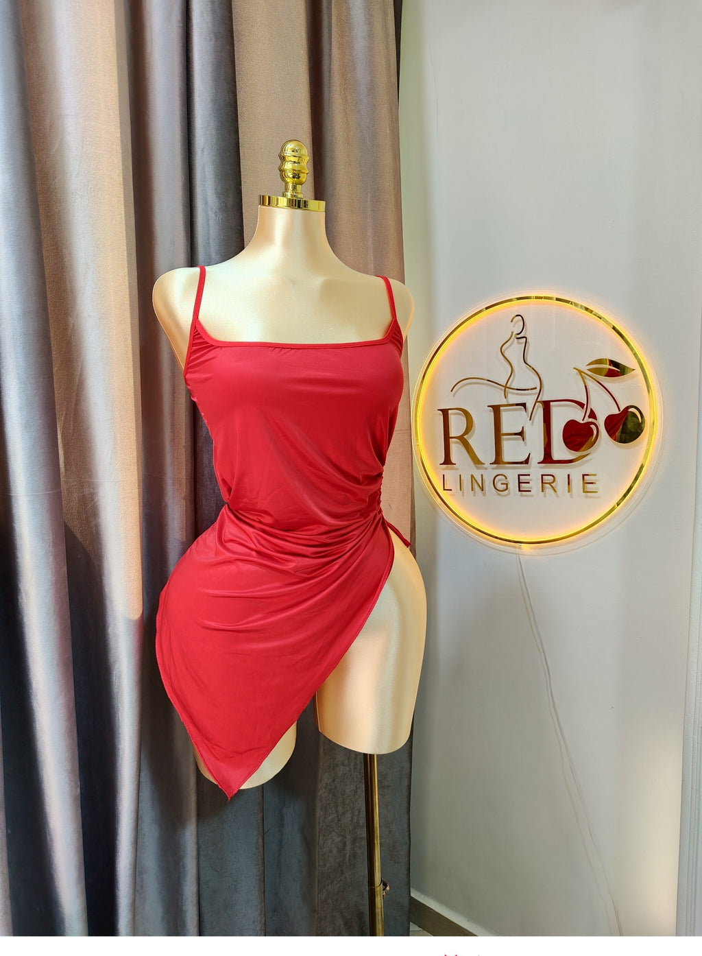 One-Piece Side-Tie Cut-Out Dress
